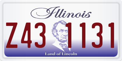 IL license plate Z431131