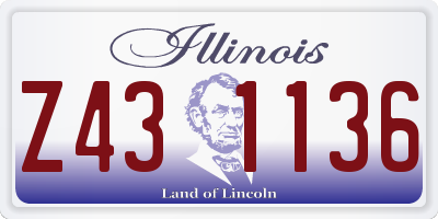 IL license plate Z431136