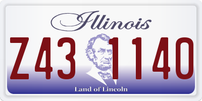 IL license plate Z431140