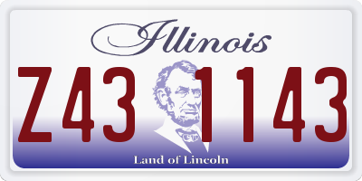 IL license plate Z431143