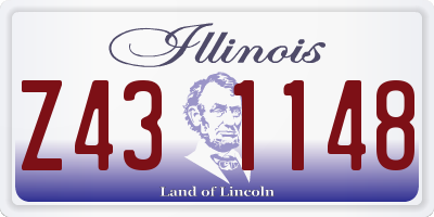 IL license plate Z431148
