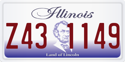 IL license plate Z431149