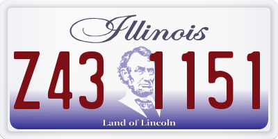 IL license plate Z431151