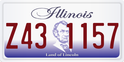 IL license plate Z431157