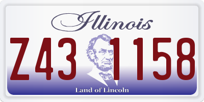 IL license plate Z431158