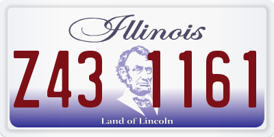 IL license plate Z431161