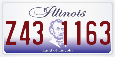 IL license plate Z431163