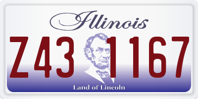 IL license plate Z431167