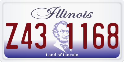 IL license plate Z431168