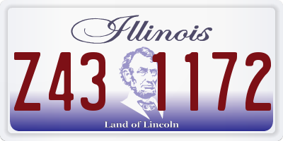 IL license plate Z431172