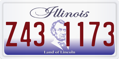 IL license plate Z431173