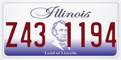 IL license plate Z431194