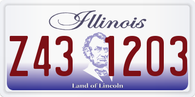 IL license plate Z431203