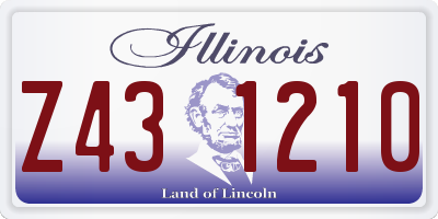 IL license plate Z431210