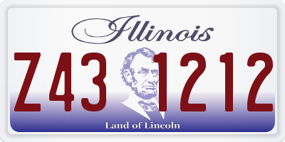 IL license plate Z431212