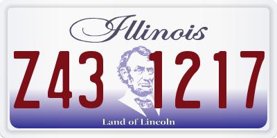 IL license plate Z431217
