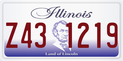 IL license plate Z431219