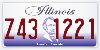 IL license plate Z431221