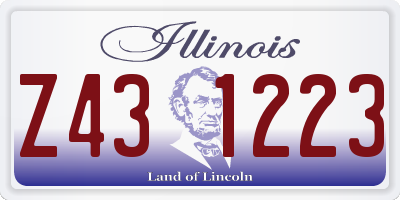 IL license plate Z431223
