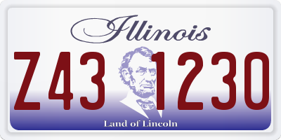 IL license plate Z431230