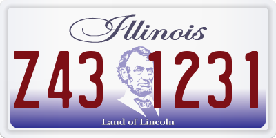 IL license plate Z431231