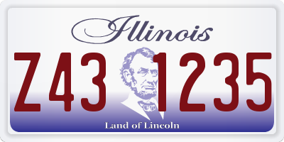 IL license plate Z431235