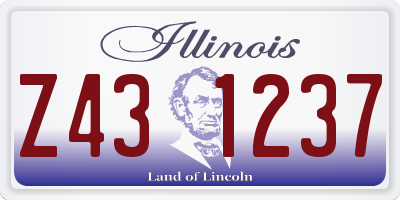 IL license plate Z431237