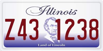 IL license plate Z431238