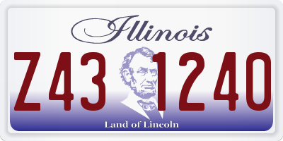 IL license plate Z431240