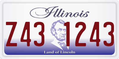 IL license plate Z431243
