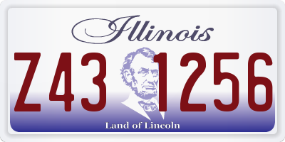 IL license plate Z431256