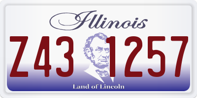 IL license plate Z431257