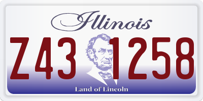 IL license plate Z431258
