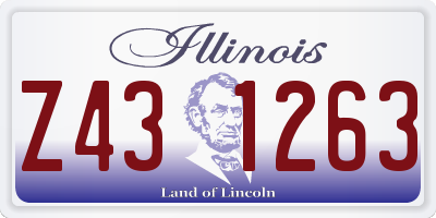 IL license plate Z431263