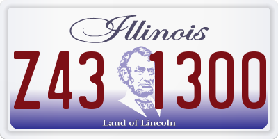 IL license plate Z431300