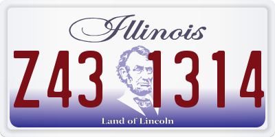 IL license plate Z431314