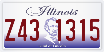 IL license plate Z431315
