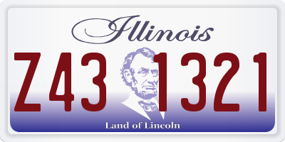 IL license plate Z431321