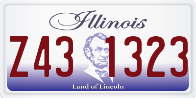 IL license plate Z431323