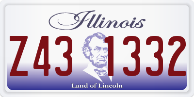 IL license plate Z431332