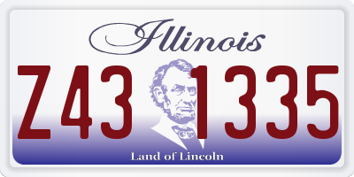 IL license plate Z431335