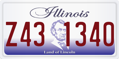 IL license plate Z431340