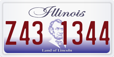 IL license plate Z431344