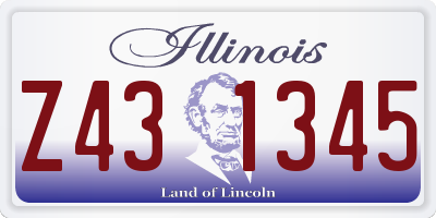 IL license plate Z431345