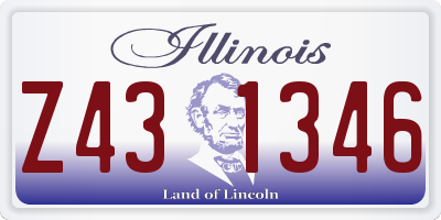 IL license plate Z431346