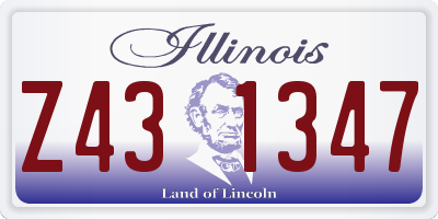 IL license plate Z431347