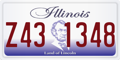 IL license plate Z431348