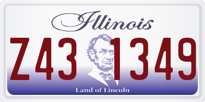 IL license plate Z431349