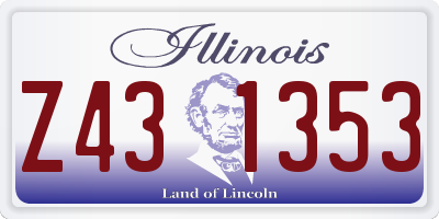 IL license plate Z431353