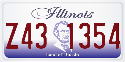 IL license plate Z431354